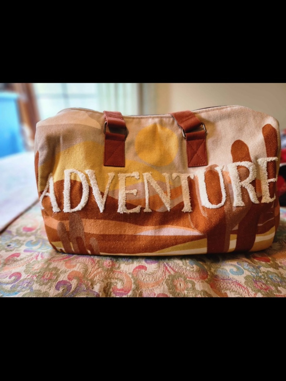 Panache Apparel Adventure Canvas Duffel Bag - Brown Multi